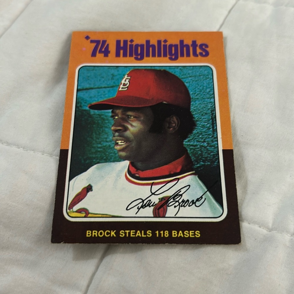 Lou Brock 1975 Topps.